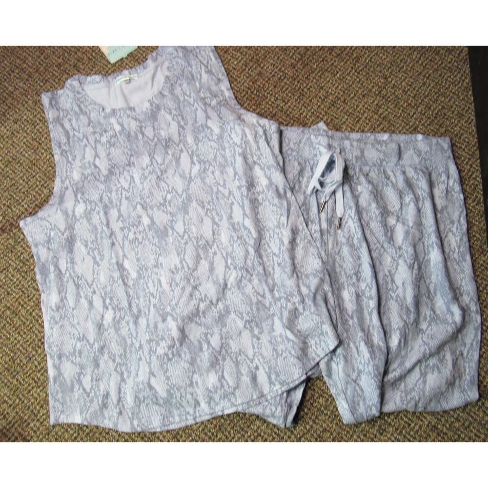 Star + Skye 2-Piece Pajama Set, Sleeveless Top With Pants, Womens 1X, Blue, NWT
